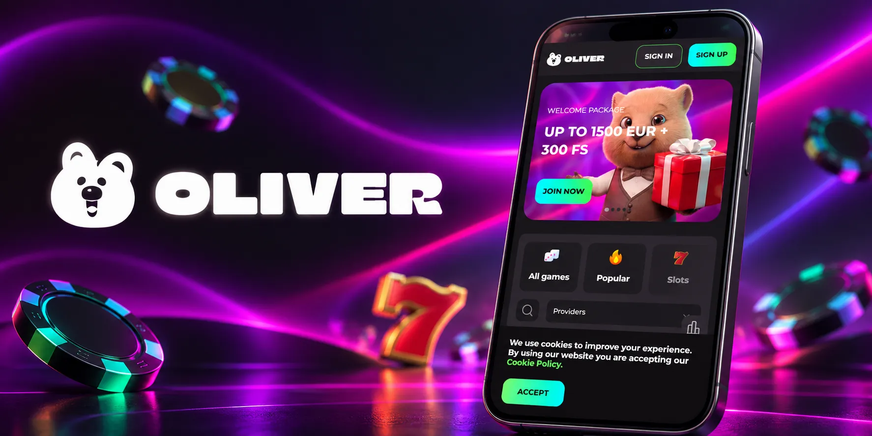 Oliver Casino App Screenshot